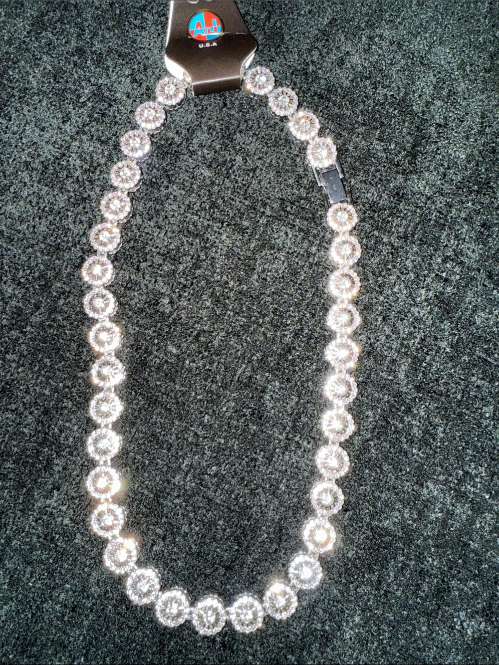 Crystal Halo Necklace - Clear Sparkle